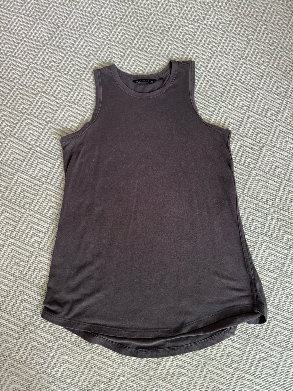Athleta Charcoal Gray Sleeveless Crewneck Tank
